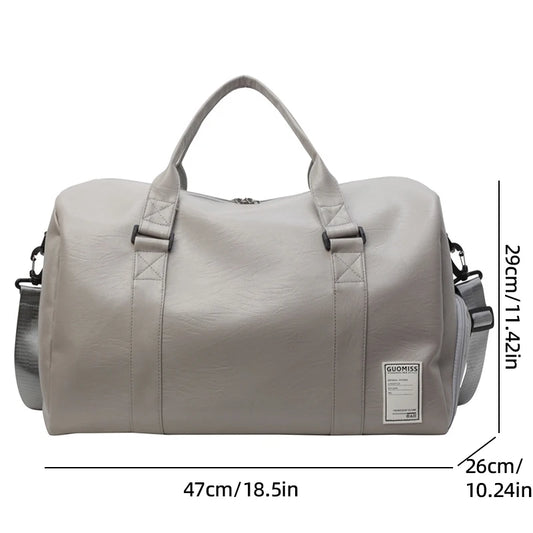 Waterproof Travel Duffel Bag with Shoe Compartment - Weekend Overnight Sports Gym Tote - Sport Slam