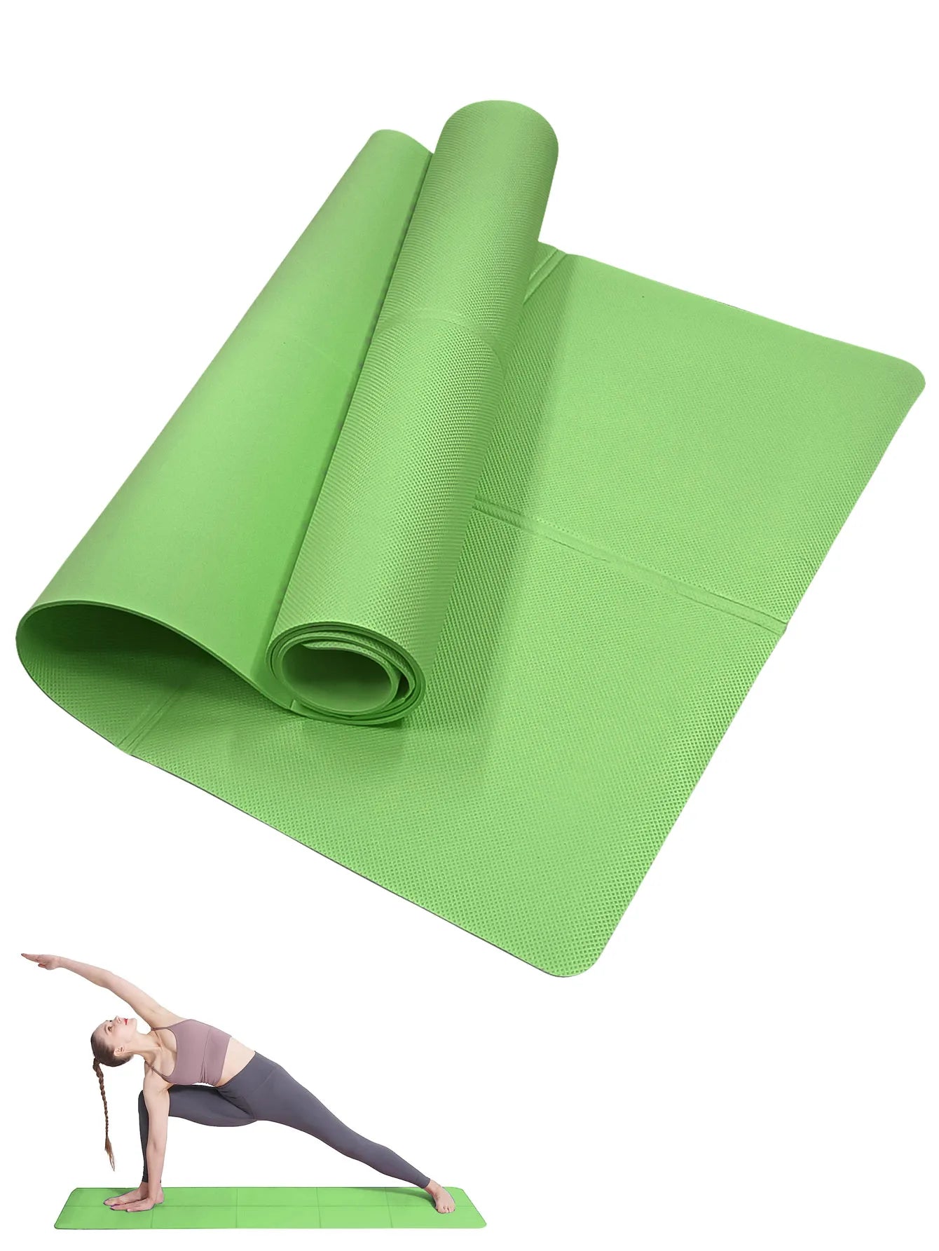 Yoga Mat Pilates Fitness Mat 3/4/6mm Thicknes Non Slip Yoga Cushion Travel Fitness Exercise Pad for Women Home Gym Floor Workout - Sport Slam