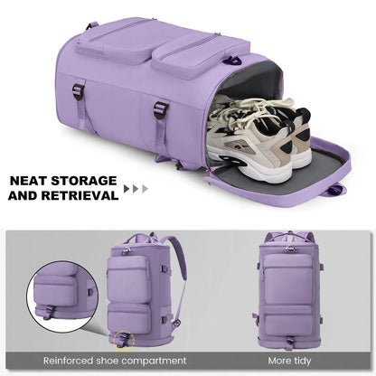 Duffle Bag Gym Bags Waterproof Sports Duffel Bags Travel Weekender Bag for Men Women Overnight Bag with Shoes Compartment