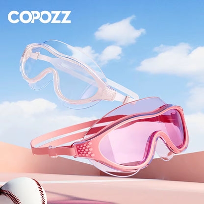 Professional Anti-Fog Men Women Swimming Goggles UV Protection Adjustable Swimming Glasses Large Frame Silicone Pool Eyewear