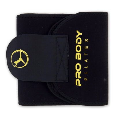 Waist Sweat Band for Women and Men, Sweat Waist Trimmer Belt for High-Intensity Training, Waist Trainer (Black, S/M)