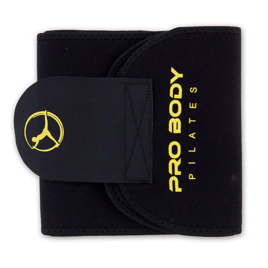 Waist Sweat Band for Women and Men, Sweat Waist Trimmer Belt for High-Intensity Training, Waist Trainer (Black, S/M)