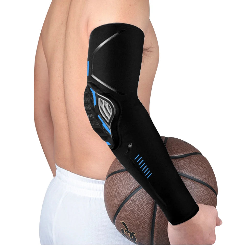 Compression Elbow Pad Sleeve | Crashproof Arm Support Brace for Basketball, Football, Cycling & Sports - Breathable Protective Guard (1 Piece) - Sport Slam