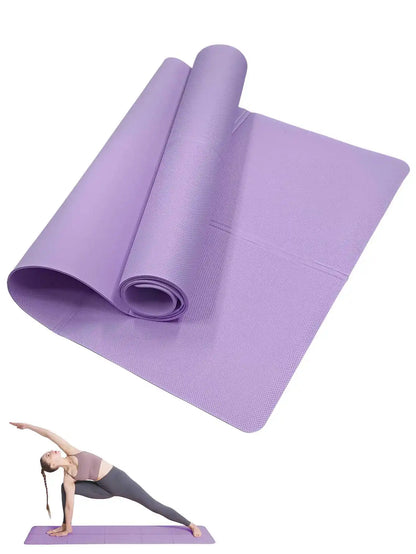 Yoga Mat Pilates Fitness Mat 3/4/6mm Thicknes Non Slip Yoga Cushion Travel Fitness Exercise Pad for Women Home Gym Floor Workout - Sport Slam
