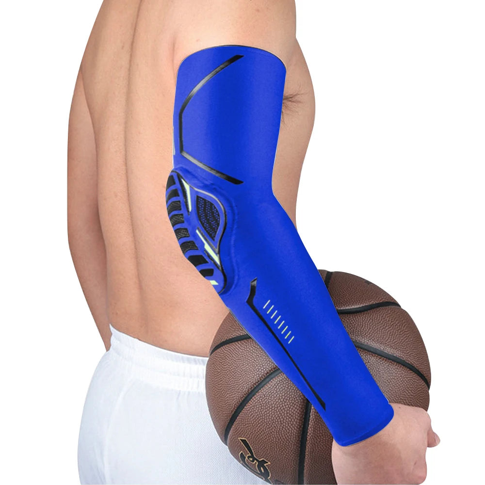 Compression Elbow Pad Sleeve | Crashproof Arm Support Brace for Basketball, Football, Cycling & Sports - Breathable Protective Guard (1 Piece) - Sport Slam