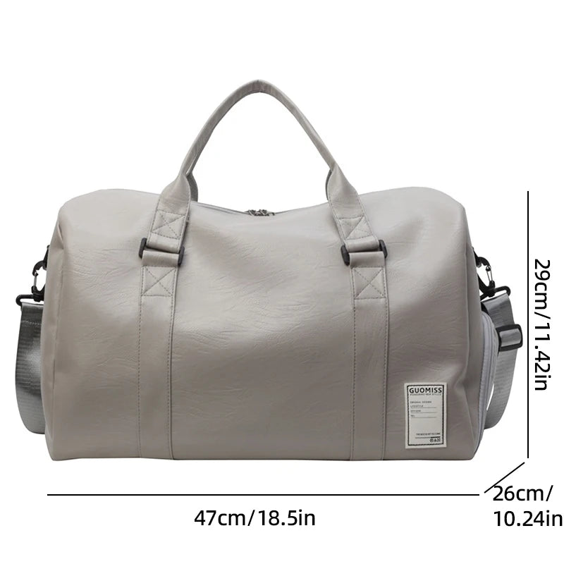 Waterproof Travel Duffel Bag with Shoe Compartment - Weekend Overnight Sports Gym Tote - Sport Slam