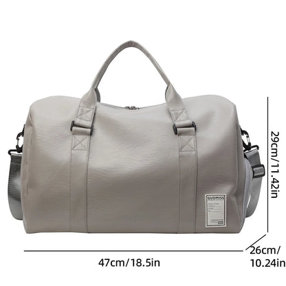 Waterproof Travel Duffel Bag with Shoe Compartment - Weekend Overnight Sports Gym Tote - Sport Slam