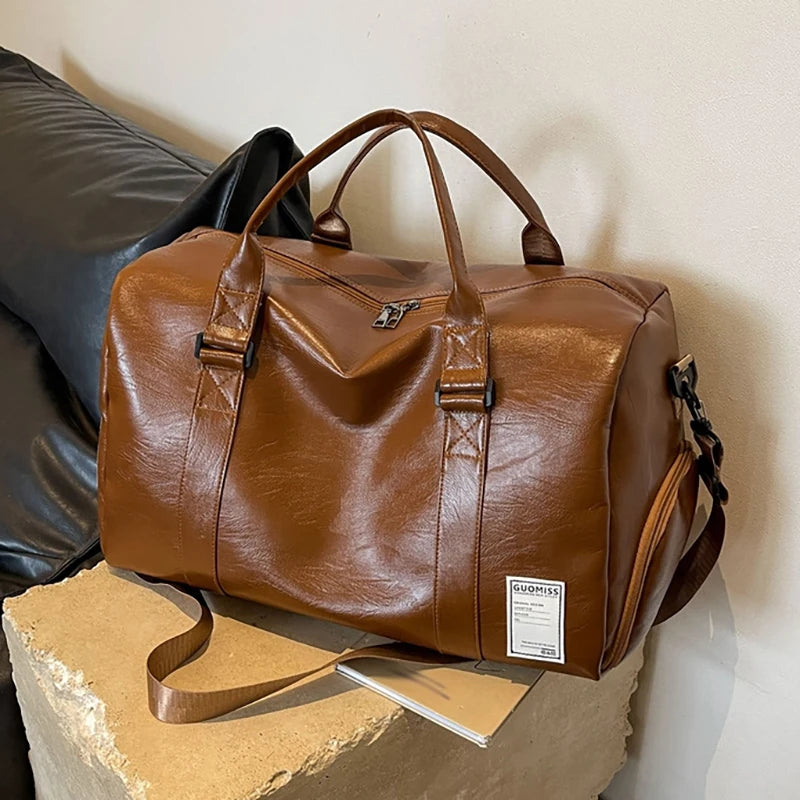 Waterproof Travel Duffel Bag with Shoe Compartment - Weekend Overnight Sports Gym Tote - Sport Slam