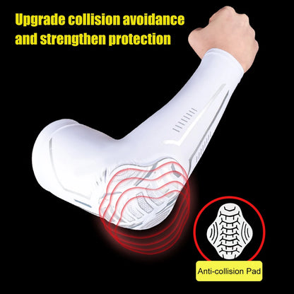 Compression Elbow Pad Sleeve | Crashproof Arm Support Brace for Basketball, Football, Cycling & Sports - Breathable Protective Guard (1 Piece) - Sport Slam
