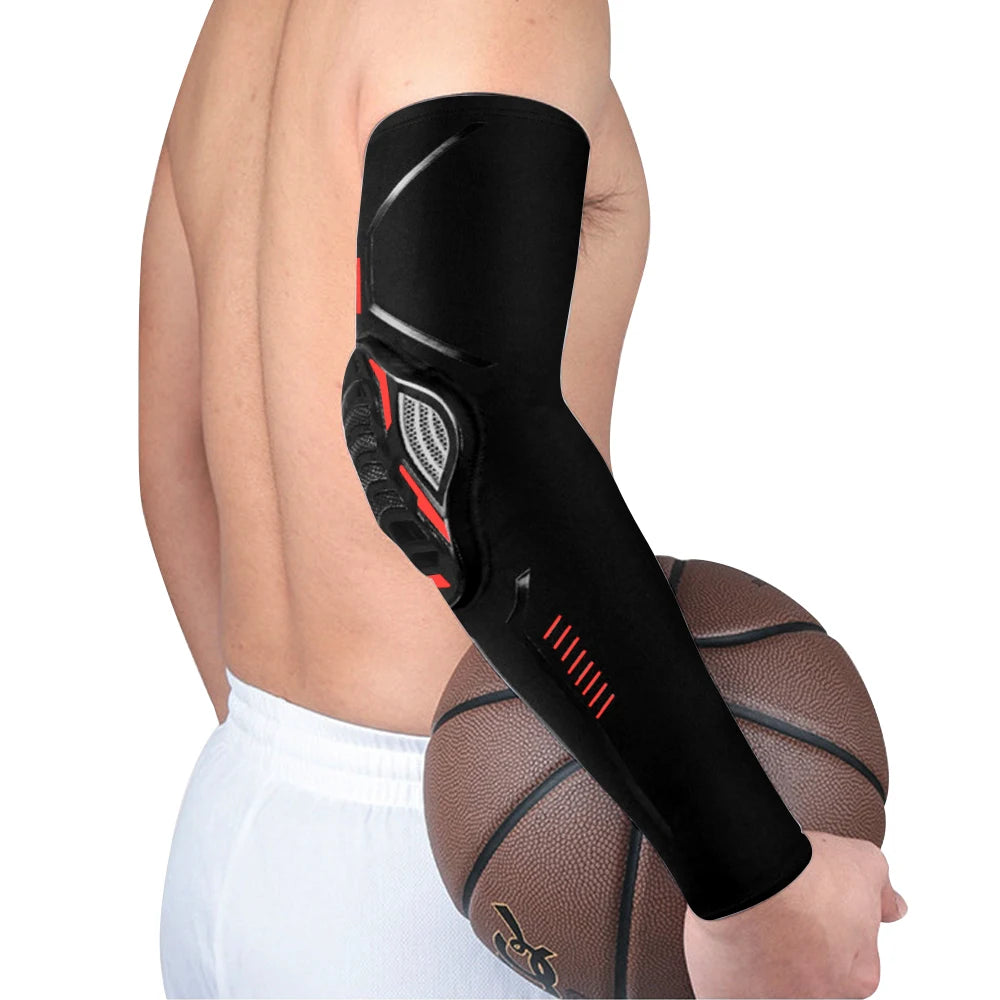 Compression Elbow Pad Sleeve | Crashproof Arm Support Brace for Basketball, Football, Cycling & Sports - Breathable Protective Guard (1 Piece) - Sport Slam