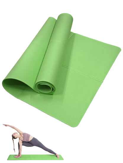 Yoga Mat Pilates Fitness Mat 3/4/6mm Thicknes Non Slip Yoga Cushion Travel Fitness Exercise Pad for Women Home Gym Floor Workout - Sport Slam