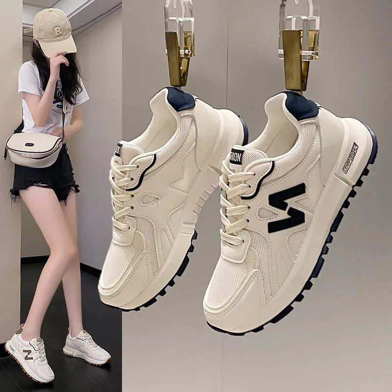Sports Shoes for Women 2024 Spring New Super Hot Versatile Anti slip Casual Women's Shoes Soft Sole Running Little White Shoes - Sport Slam