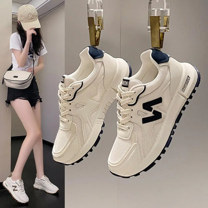 Sports Shoes for Women 2024 Spring New Super Hot Versatile Anti slip Casual Women's Shoes Soft Sole Running Little White Shoes - Sport Slam