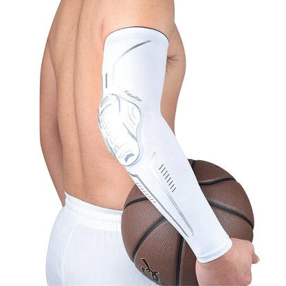 Compression Elbow Pad Sleeve | Crashproof Arm Support Brace for Basketball, Football, Cycling & Sports - Breathable Protective Guard (1 Piece) - Sport Slam