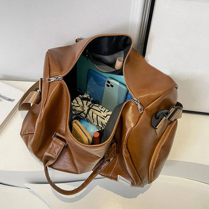 Waterproof Travel Duffel Bag with Shoe Compartment - Weekend Overnight Sports Gym Tote - Sport Slam