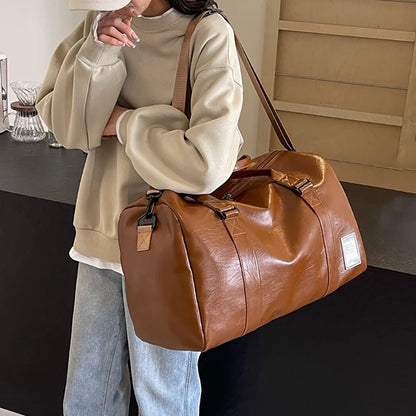 Waterproof Travel Duffel Bag with Shoe Compartment - Weekend Overnight Sports Gym Tote - Sport Slam