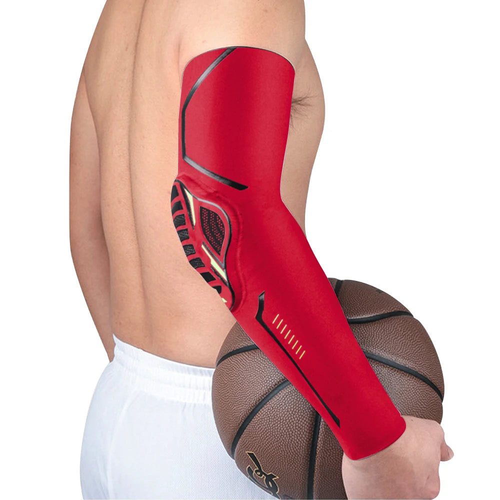Compression Elbow Pad Sleeve | Crashproof Arm Support Brace for Basketball, Football, Cycling & Sports - Breathable Protective Guard (1 Piece) - Sport Slam