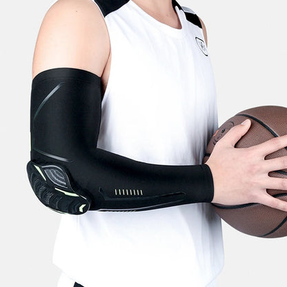 Compression Elbow Pad Sleeve | Crashproof Arm Support Brace for Basketball, Football, Cycling & Sports - Breathable Protective Guard (1 Piece) - Sport Slam