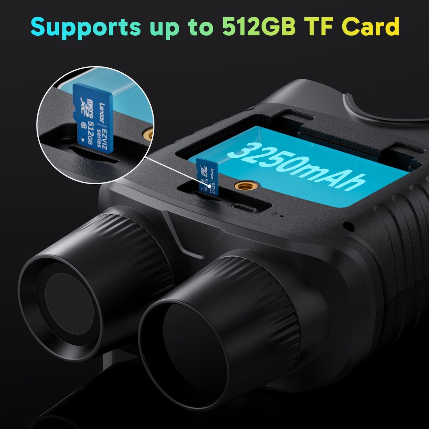 Seemor-200 4K Full Color Night Vision Goggles - App-Enabled Binoculars with 3280FT Range & 16X Zoom for Camping, Hiking & Security