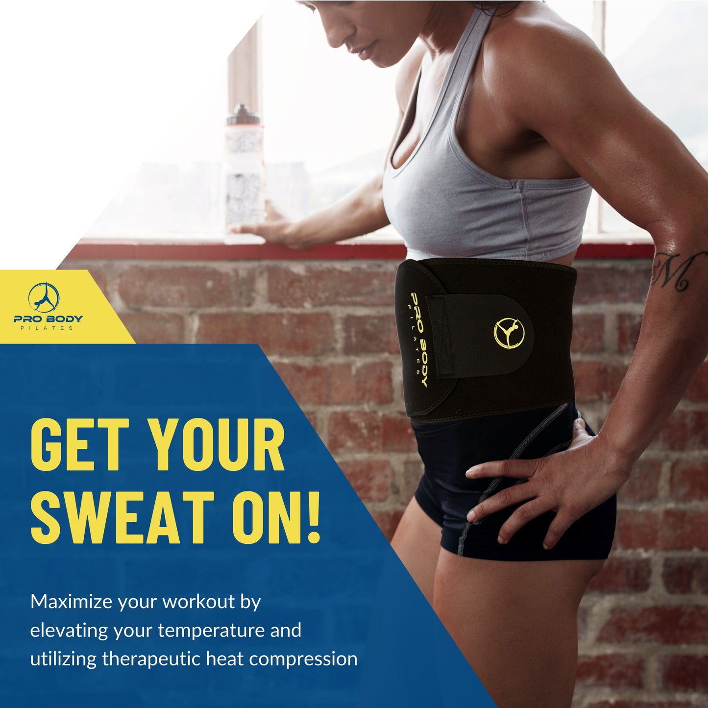 Waist Sweat Band for Women and Men, Sweat Waist Trimmer Belt for High-Intensity Training, Waist Trainer (Black, S/M)