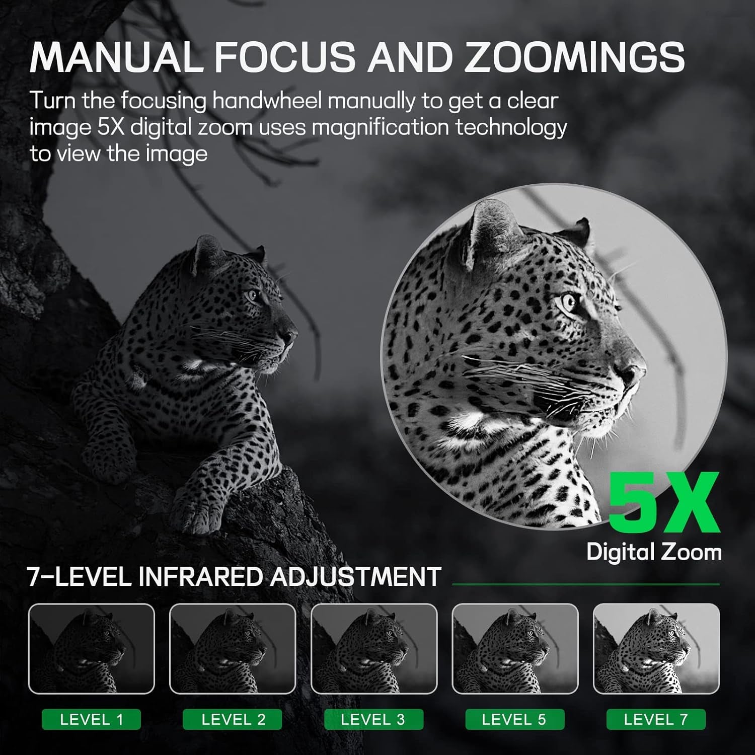 4K Infrared Night Vision Goggles for Adults - Rechargeable Binoculars with Anti-Shake Motion Detection for Ultimate Camping Adventures