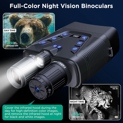 Premium 58MP 4K Night Vision Goggles - 1968FT Range, 10000mAh Battery, 64GB Card, Perfect for Camping, Hunting & Security!