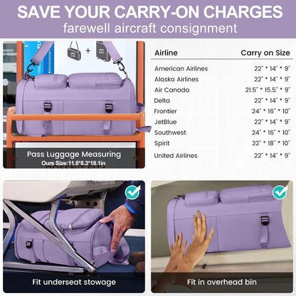 Duffle Bag Gym Bags Waterproof Sports Duffel Bags Travel Weekender Bag for Men Women Overnight Bag with Shoes Compartment