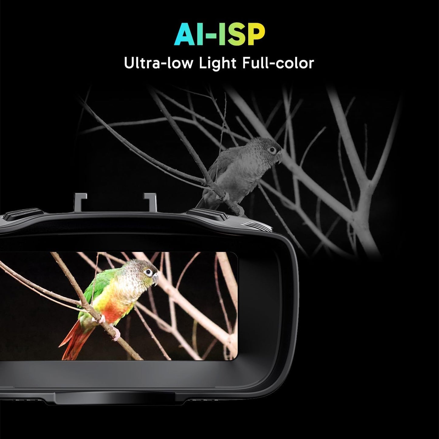 Seemor-200 4K Full Color Night Vision Goggles - App-Enabled Binoculars with 3280FT Range & 16X Zoom for Camping, Hiking & Security